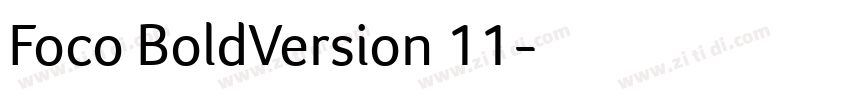 Foco BoldVersion 11字体转换